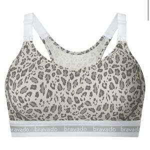 Bravado Snow Leopard Nursing Bra Size Medium